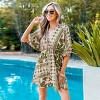 Women's Floral Plunging Blouson Sleeve Mini Dress - Cupshe - 4 of 4