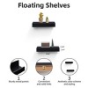 Floating Shelves Wall Mounted Wood Shelves for Bathroom, Bedroom, Living Room, Hanging Shelf for Books/Storage/Decor w/ Invisible Brackets - 3 of 4