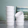 Ramekins Set, 8-Piece 8 Oz Ceramic Porcelain Cups - Oven & Dishwasher Safe for Baking Creme Brulee, Souffle - 2 of 4