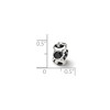 Black Bow Jewelry Sterling Silver and Black CZ, Three-Stone Swirl Bead Charm - 2 of 3