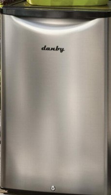 DAG026A2BDB by Danby - Danby 2.6 cu. ft. Compact Glass Door Fridge in  Platinum