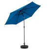 9FT Outdoor Sun Umbrellas, Market Patio Table Umbrella with Push Button Tilt and Crank, 6 Sturdy Ribs (Base Not Included) – Maison Boucle - 3 of 4