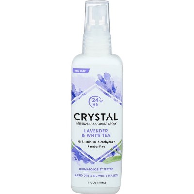 Crystal Antiperspirants and Deodorants Mineral Deodorant Spray Lavender & White Tea
