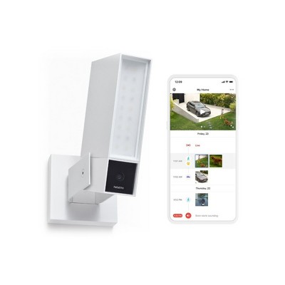 Netatmo Smart Outdoor Security Camera 105-dB Siren & Wi-Fi Alerts Your Smartphone Floodlight & Movement Detection Night Vision  NO Monthly Fees