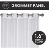 GoodGram Montauk Accents 2 Piece Grommet Top Summery Sheer Voile Window Curtain Panels For Extra Long & Taller Windows - 2 of 3