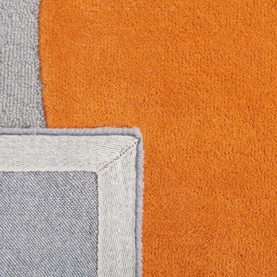 Rodeo Drive 5' x 8' Gray and Rust Wool Abstract Area Rug