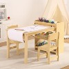 Toddler Craft Play Wood Activity Desk Kids Art Table with Large Storage Shelves for Writing Drawing,Nursery, Children's Wooden Furniture - 3 of 4