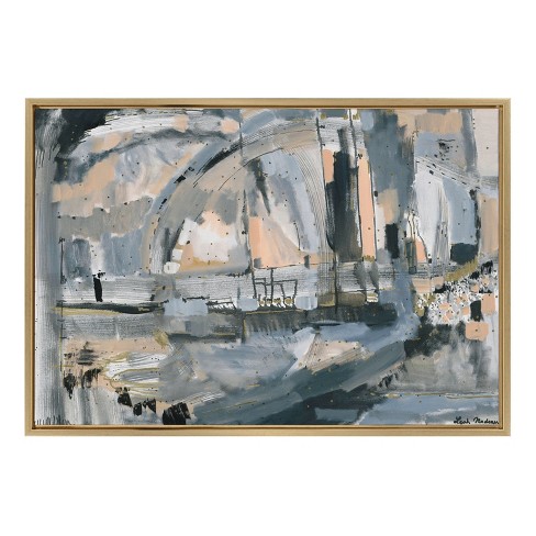 Kate And Laurel Sylvie Harbor Nights Framed Canvas By Leah Nadeau ...