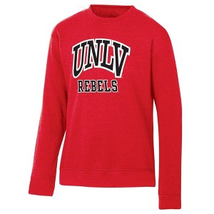 NCAA UNLV Rebels Men's Heathered Crew Neck Fleece Sweatshirt - 1 of 3