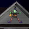 Gemmy Airblown Inflatable Crashing Witch w/Spell Book , 5 ft Tall, Black - 2 of 3