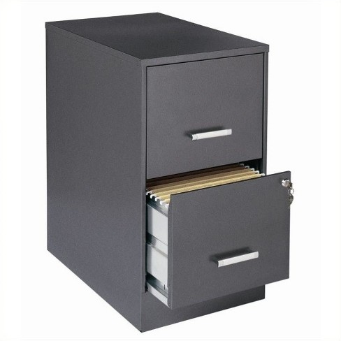 2 Drawer Letter File Cabinet In Charcoal Black Scranton Co Target