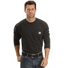 Carhartt Men's Loose Fit Heavyweight Long Sleeve Logo Pocket Work T-Shirt - K126NVY_X5 - 2 of 2