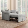 3-in-1 Convertible Sofa Bed, Folding Accent Chair, Pull-Out Sleeper Chair with Adjust Backrest - ModernLuxe - 3 of 4