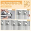 Gray waffle weave shower curtain set, cotton blend, 71x74 inches with snap - in liner. - 3 of 4