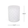 NicBex Modern Powder Coated Iron Outdoor End Table, Black Brush Silver Finish Patio Side Table, Square Outdoor Side Table - 3 of 4
