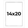 PosterPalooza | Modern Shadow Box 1" Depth White Picture Frame - UV Acrylic, Backing, Hanging Hardware - 2 of 4