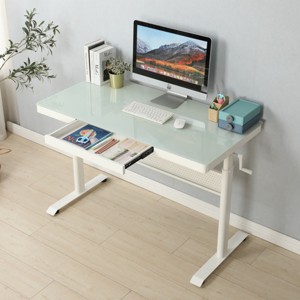 Standing Desk Modern with Adjustable Height and Metal Drawer for Home Office 47in Wide-3irtyhousy - 1 of 4
