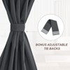 Unique Bargains Blackout Tie Up Pocket Window Door Curtain 1 Panel - 4 of 4