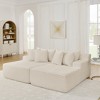 Convertible Sectional Sofas Two-Seater Lazy Sofa Lounge Chair ¨C Compressed, No Assembly Required, Velvet Fluffy Modern Sofa - 2 of 4