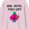 Mr. Men And Little Miss Meme Mr. WYD You Up Crew Neck Long Sleeve Cradle Pink Men's Sweatshirt - 2 of 2