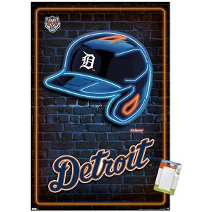 Trends International MLB Detroit Tigers - Neon Helmet 23 Unframed Wall Poster Prints - 1 of 4