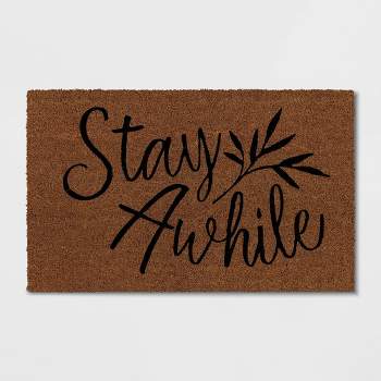 1'6"x2'6" Stay Awhile Coir Doormat Natural - Threshold™