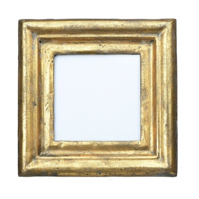 3.5" x 3.5" Square Picture Single Frame Antique Gold - 3R Studios