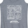 Women's - Avatar: The Last Airbender - Four Elements Inverse Graphic Racerback Tank - 2 of 4