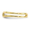 Black Bow Jewelry Split Shank Cubic Zirconia Toe Ring in 10K Yellow Gold - 4 of 4