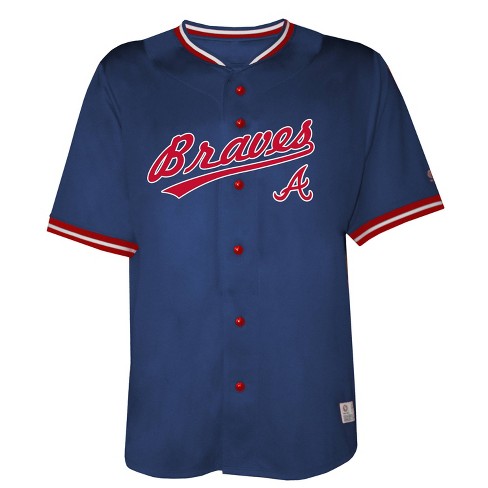 Mlb Atlanta Braves Men s Button Down Jersey Xl Target