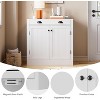 White Sideboard Buffet Cabinet with Drawer and Adjustable Shelves, Coffee Bar Storage Cabinet - 4 of 4