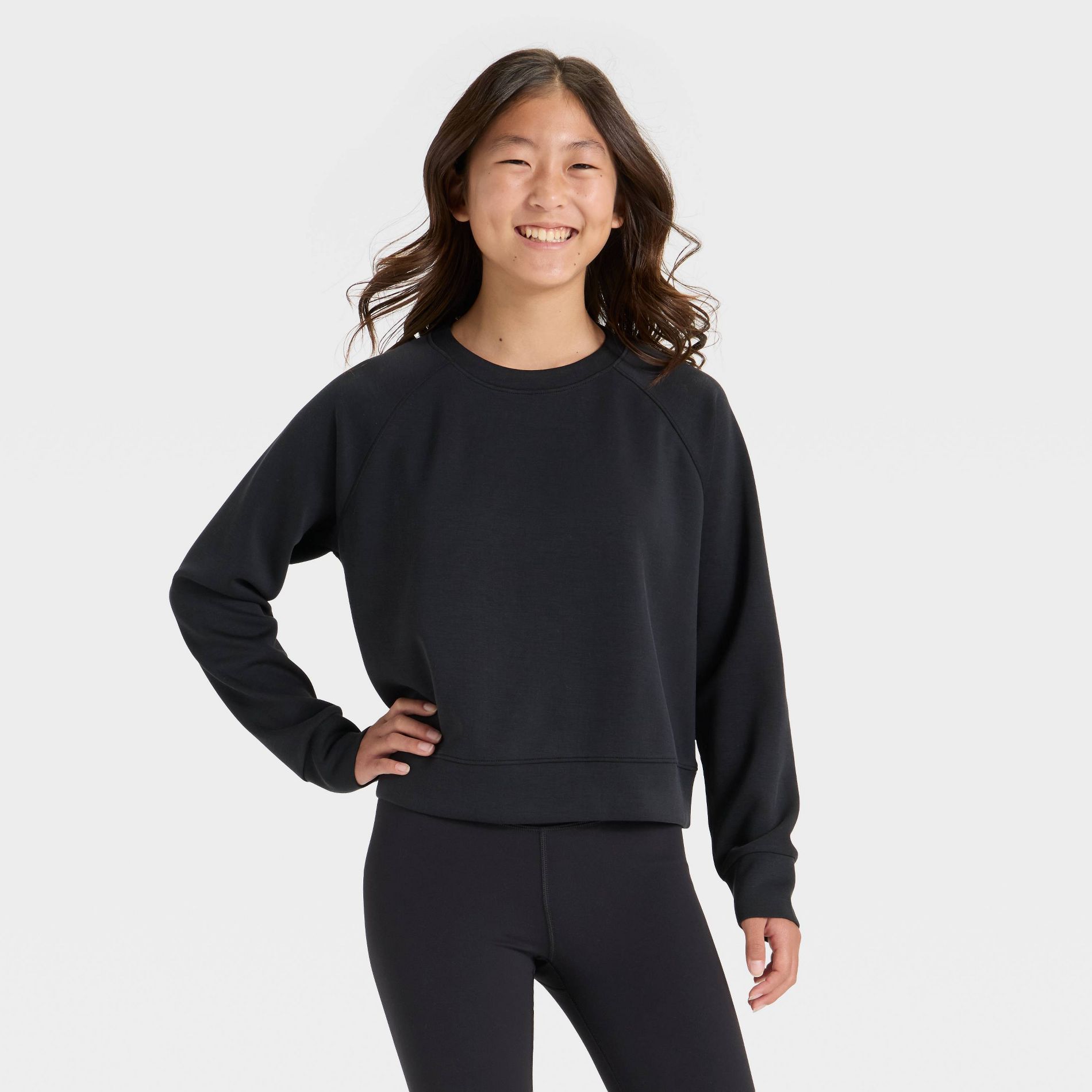 Girls' Airy Sleek Pullover Sweatshirt - All In Motion™