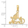 Black Bow Jewelry 14k Yellow Gold #1 Nana Pendant, 18mm - 4 of 4