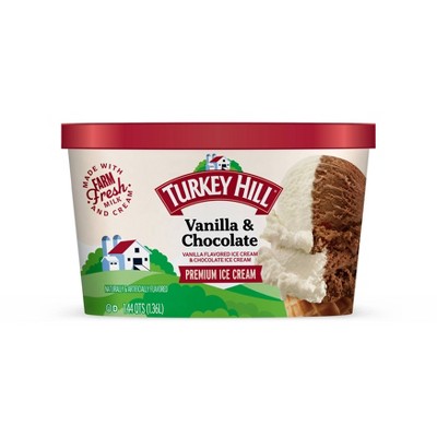 Turkey Hill Vanilla Choc Ice Cream - 46oz