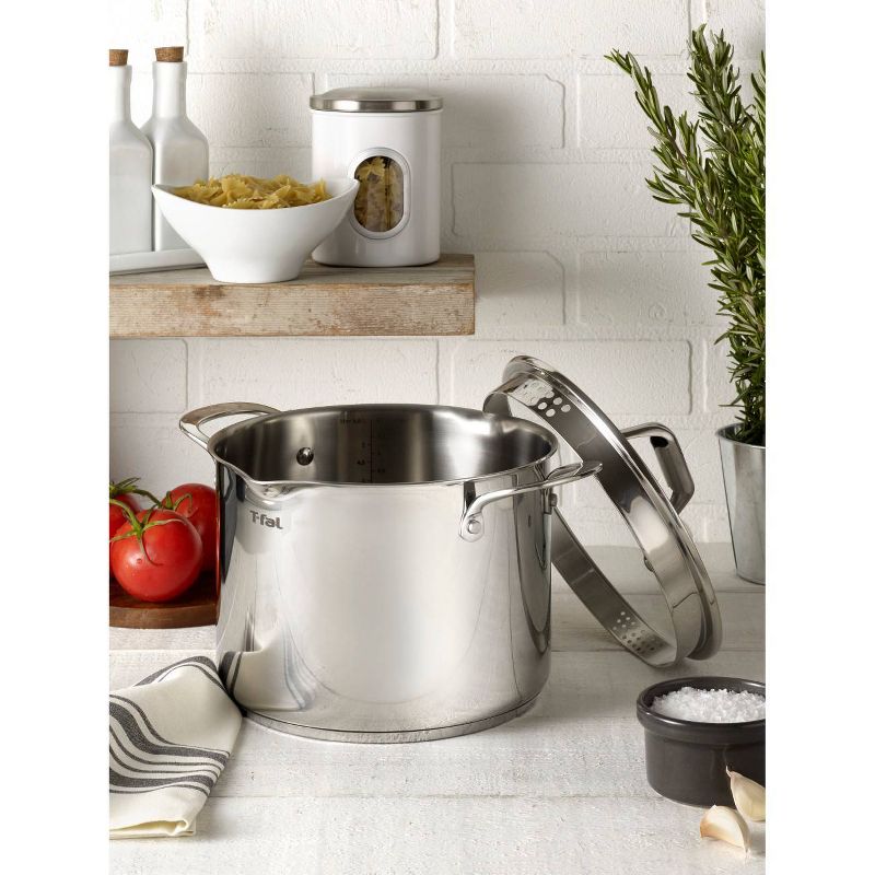 T-fal 6qt Stock Pot with Lid, Simply Cook Stainless Steel Cookware, 3 of 6