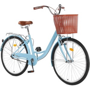 24" & 26" Cruiser Bike Commuter Bike Beach Cruiser with Ergonomic Upright Design - 1 of 4