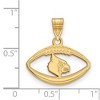Black Bow Jewelry 14k Yellow Gold Plated Sterling Silver Louisville Cardinals NCAA Pendant - 2 of 3