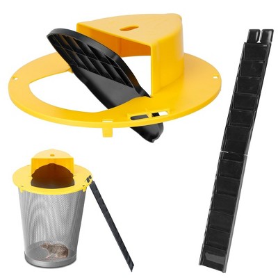 Ninova "Humane Mouse Trap with Lid: Reusable Slide Design & Auto Reset Feature for Effective Rodent Control" Yellow