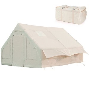 MUKE Inflatable Camping & Glamping Tent for Adults, Quick Setup, Waterproof, Windproof, Air Pump & Chimney Ready - 1 of 4