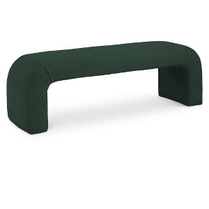 Meridian Furniture,Niagara Boucle Fabric Bench - 1 of 4