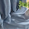 HLC.ME Jefferson Faux Silk Semi Sheer Light Filtering Microfiber Lined Grommet Lightweight Window Curtains, 2 Panels - 3 of 4