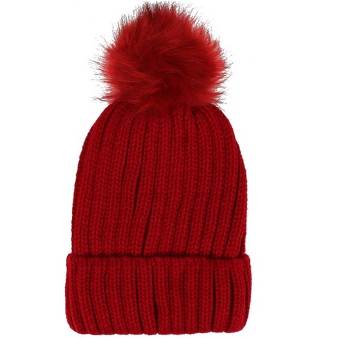 Woman's Hats Pretty Pom Poms Christmas Pattern Acrylic Winter Warm Acc -  Milanoo.com