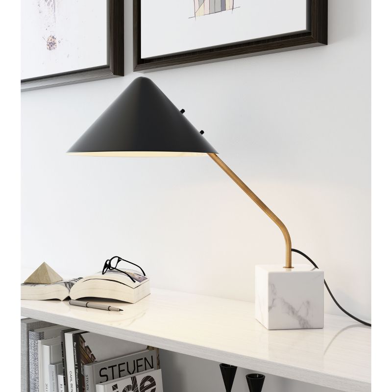 20&#34; Retro Modern Table Lamp (Includes Light Bulb) Black - ZM Home, 5 of 7