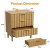 Heynemo 3 Drawer Dresser, Modern Chest of Drawers with Fluted Panel Design, Wooden Storage Nightstand Side Table with Chic Edge Pull - 4 of 4