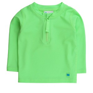 RuggedButts Boys UPF50+ Sun Protected Zipper Long Sleeve Rash Guard - 1 of 4