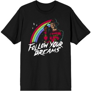 Freddy Krueger Follow Your Dreams Mens Black Graphic Tee - 1 of 2