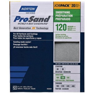 Norton ProSand 11 in. L X 9 in. W 120 Grit Aluminum Oxide Sandpaper 20 pk - 1 of 1