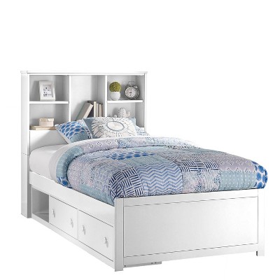Twin Bed Bookcase Target, Twin Headboard With Shelves