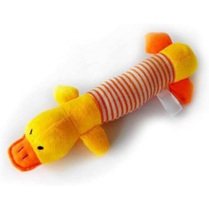 Pet Crinkle Stuffed Animals Dog Plush Chew Toy for Small Dogs Medium Dogs Squeeky Doggie Puppy Squeak Interactive Teething Yellow Duck - 1 of 4