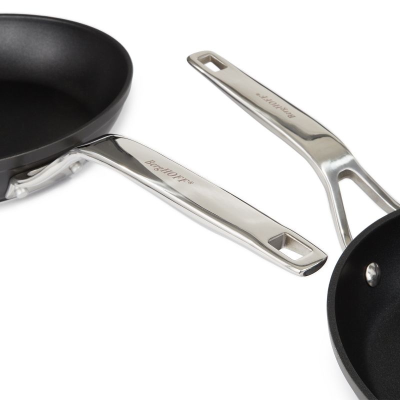 BergHOFF Essentials Non-stick Hard Anodized 11" Deep Skillet 4.3qt. With Glass Lid, Black, 3 of 8
